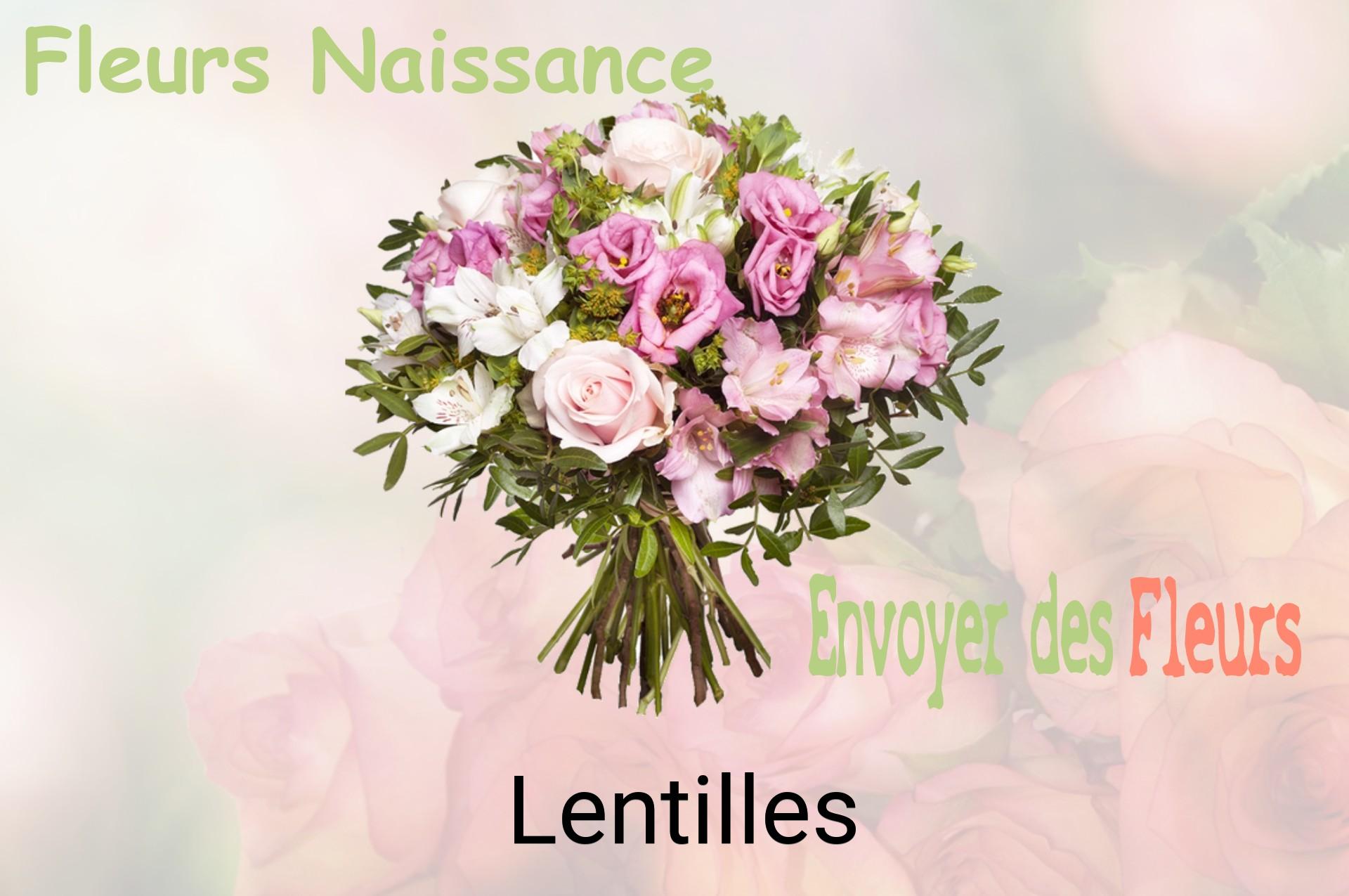 Bouquet de fleurs de naissance livré à Lentilles
